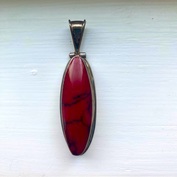 Jasper sterling  Mexican pendant - Picture 2 of 9
